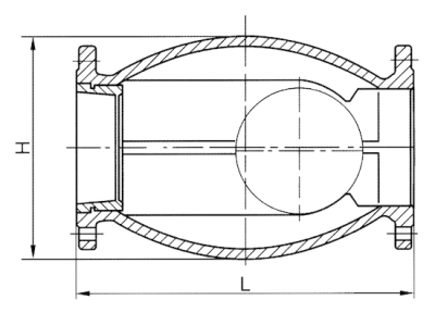 微阻球型止回阀,微阻球型止回阀结构图,止回阀